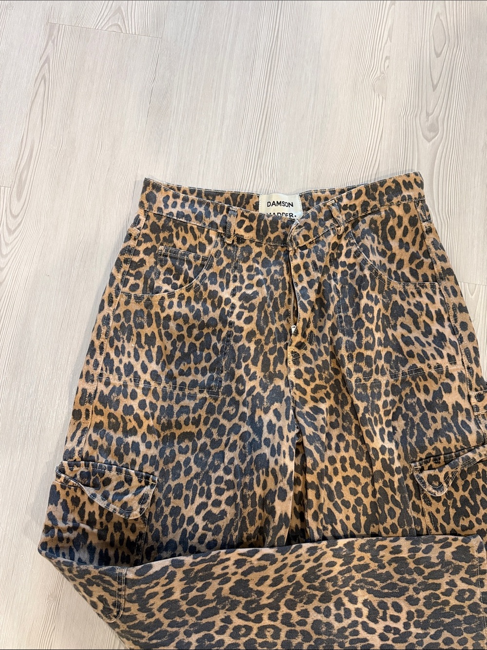 Damson Madder Leopard Print Cargo Pants - Brown - Picture 5 of 8